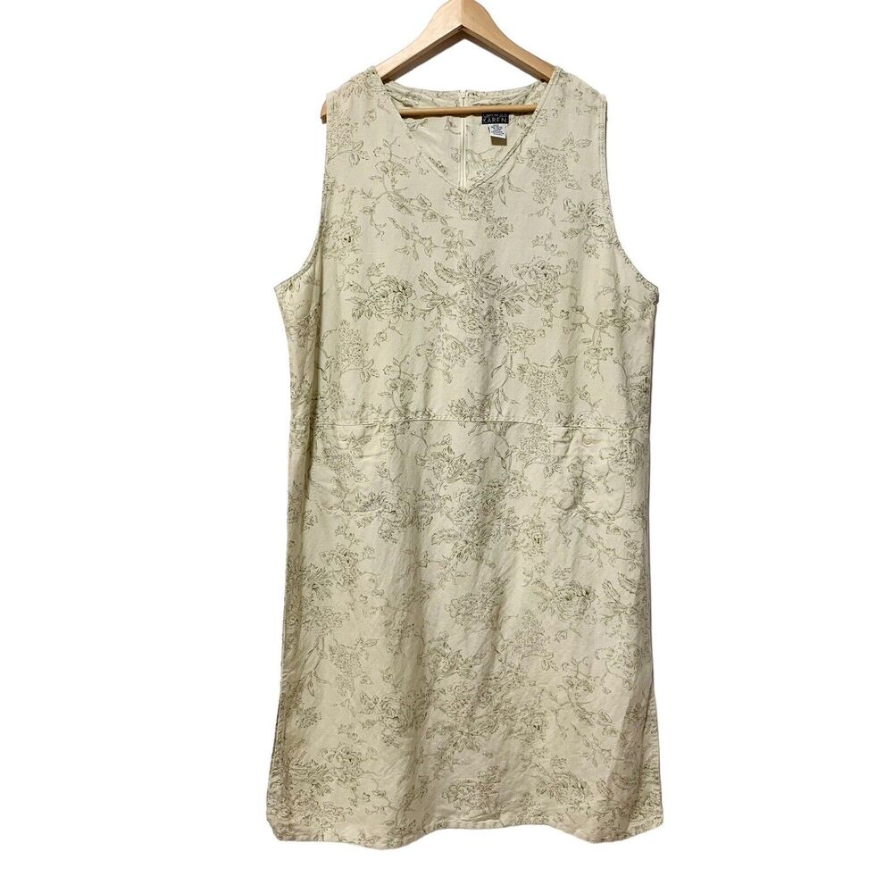 Adrian Karen Dress Womens Size 24W Sleeveless Midi Maxi Dress